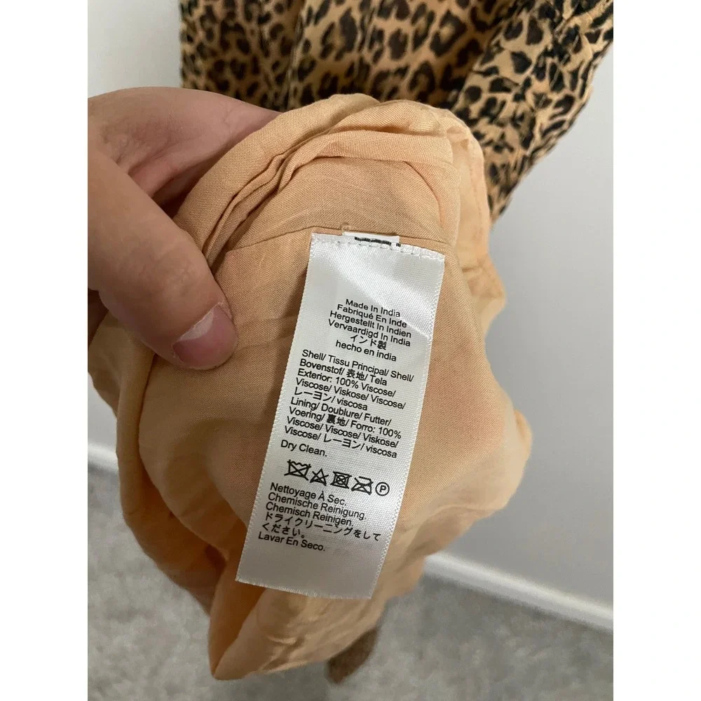 J.Crew Gathered Sheath Dress in Leopard Chiffon Size 6 Cocktail Fall Timeless